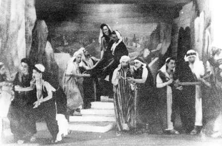 A scene from a theatrical version of the - Eternal Jew - staged in the Vilna ghetto